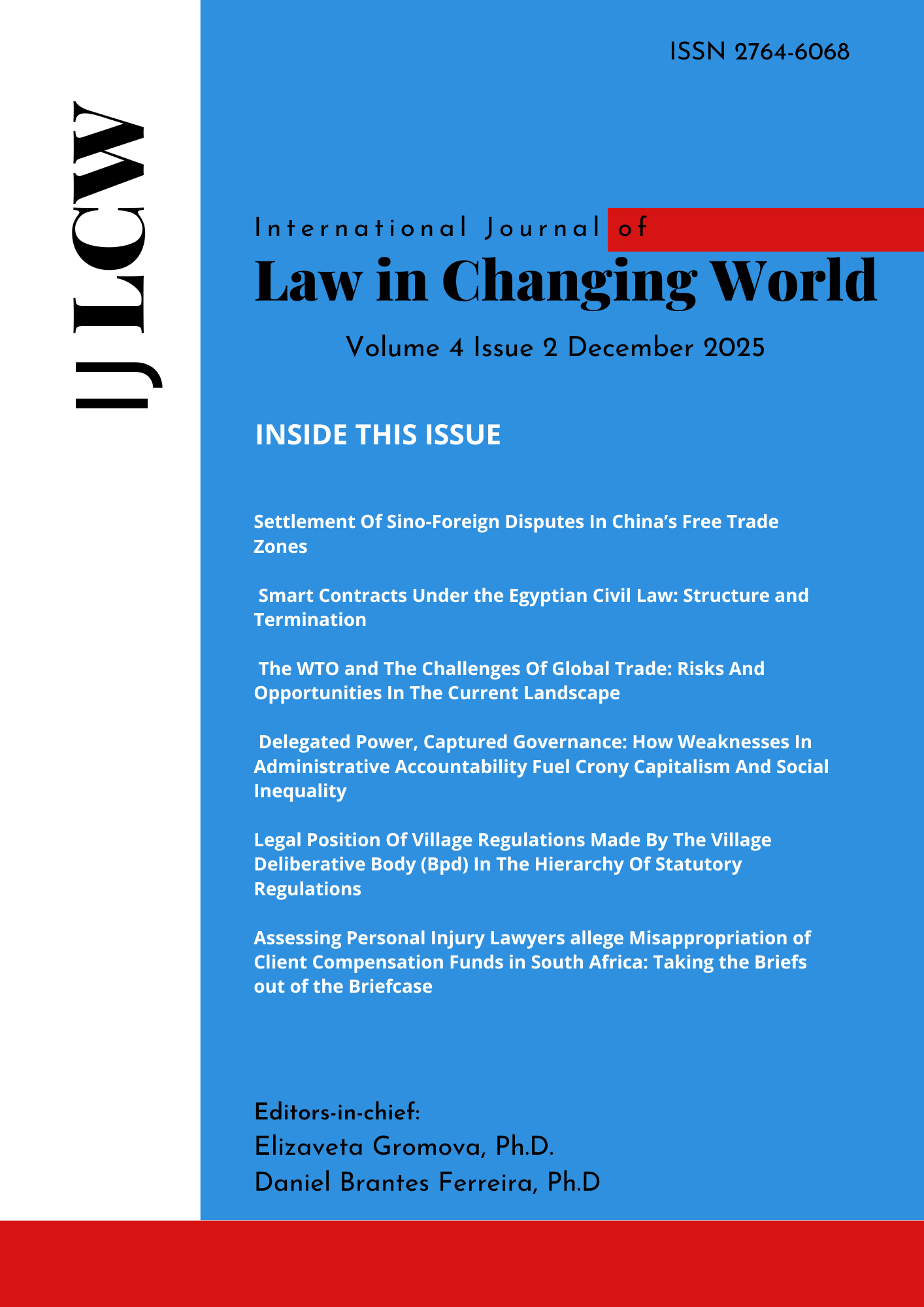 Cover for IJLCW volume 4 issue 2 with article listed