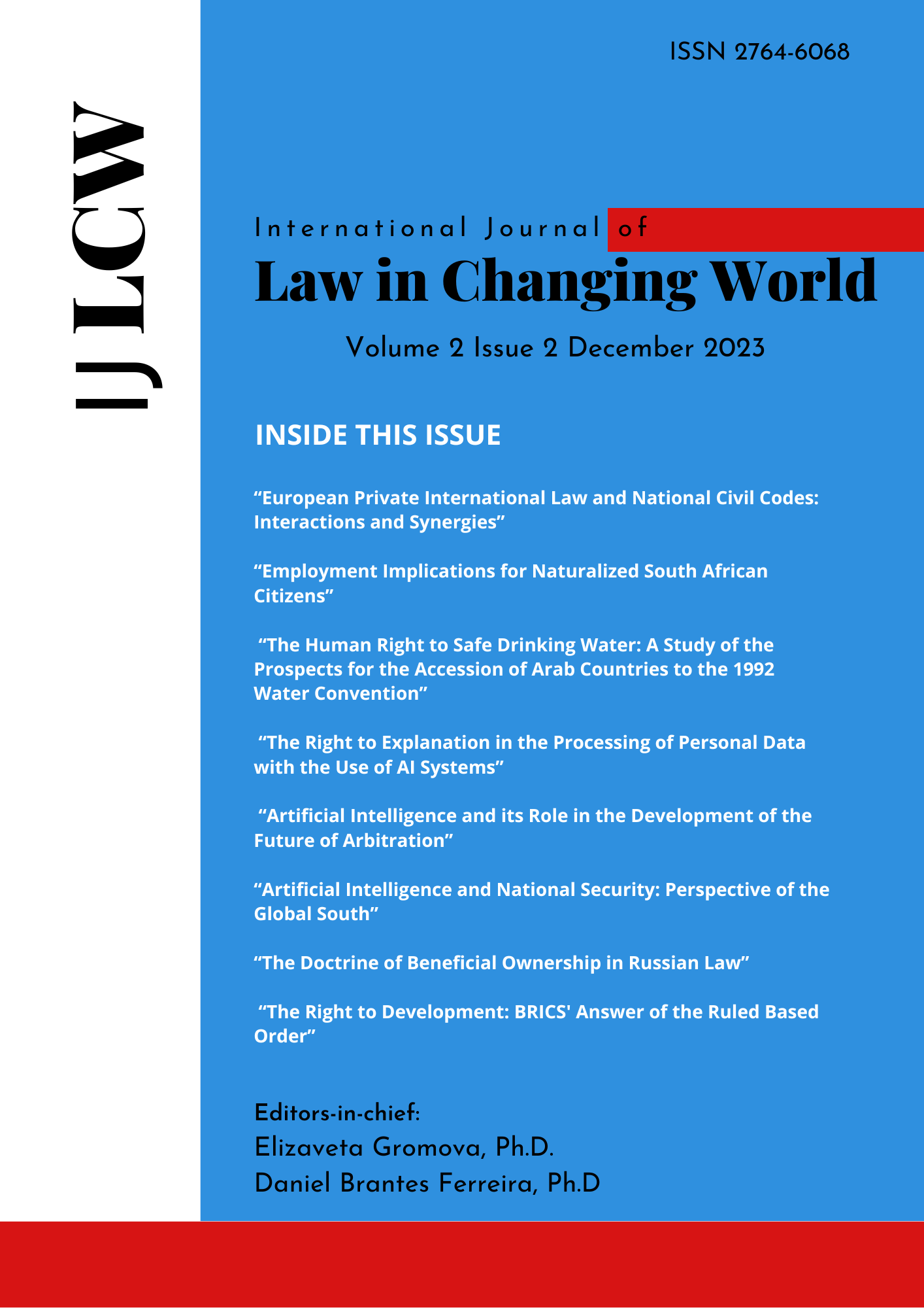 					View Vol. 2 No. 2 (2023): The International Journal of Law in Changing World Issue 2 2023
				