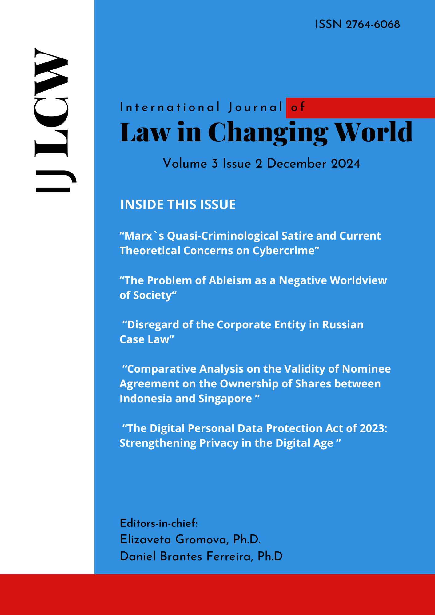 					View Vol. 3 No. 2 (2024): The International Journal of Law in Changing World Issue 2 2024
				